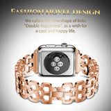 Watches Apple Watch Series 5 4 3 2 Band, Luxury Metal Strap stainless Steel Link Bracelet Wrist Bands 38mm, 40mm, 42mm, 44mm - US Fast Shipping