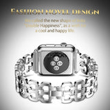 Watches Apple Watch Series 5 4 3 2 Band, Luxury Metal Strap stainless Steel Link Bracelet Wrist Bands 38mm, 40mm, 42mm, 44mm - US Fast Shipping