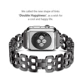 Watches Apple Watch Series 5 4 3 2 Band, Luxury Metal Strap stainless Steel Link Bracelet Wrist Bands 38mm, 40mm, 42mm, 44mm - US Fast Shipping