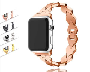 Watches Apple Watch Series 5 4 3 2 Band, Stainless Steel Strap Diamond shape, link bracelet wrist band,  38mm, 40mm, 42mm, 44mm - USA Fast Shipping