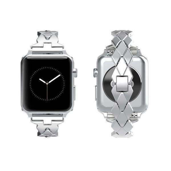 Watches Apple Watch Series 5 4 3 2 Band, Stainless Steel Strap Diamond shape, link bracelet wrist band,  38mm, 40mm, 42mm, 44mm - USA Fast Shipping