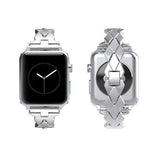 Watches Apple Watch Series 5 4 3 2 Band, Stainless Steel Strap Diamond shape, link bracelet wrist band,  38mm, 40mm, 42mm, 44mm - USA Fast Shipping