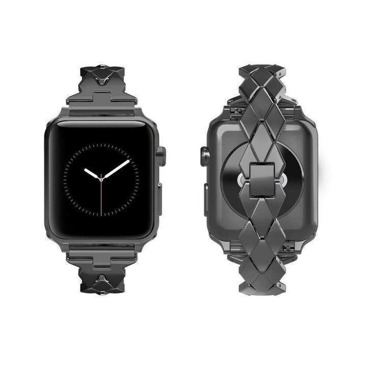 Watches Apple Watch Series 5 4 3 2 Band, Stainless Steel Strap Diamond shape, link bracelet wrist band,  38mm, 40mm, 42mm, 44mm - USA Fast Shipping
