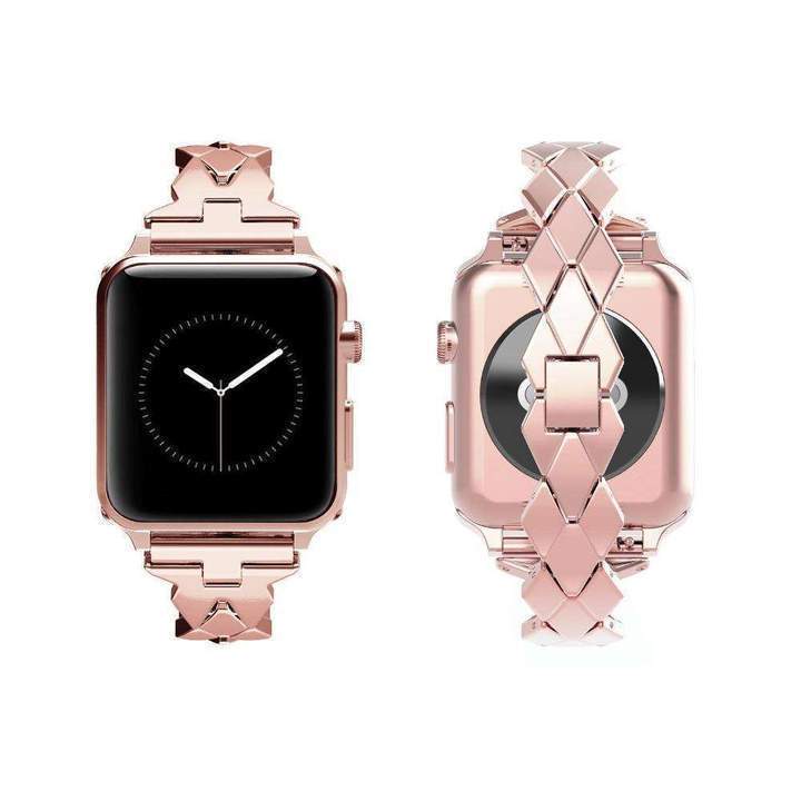 Watches Apple Watch Series 5 4 3 2 Band, Stainless Steel Strap Diamond shape, link bracelet wrist band,  38mm, 40mm, 42mm, 44mm - USA Fast Shipping