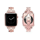 Watches Apple Watch Series 5 4 3 2 Band, Stainless Steel Strap Diamond shape, link bracelet wrist band,  38mm, 40mm, 42mm, 44mm - USA Fast Shipping