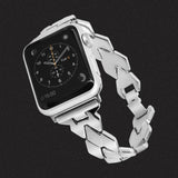 Watches Apple Watch Series 5 4 3 2 Band, Stainless Steel Strap Diamond shape, link bracelet wrist band,  38mm, 40mm, 42mm, 44mm - USA Fast Shipping