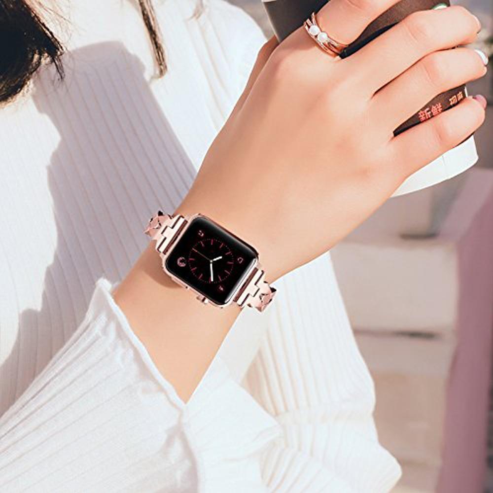 Watches Apple Watch Series 5 4 3 2 Band, Stainless Steel Strap Diamond shape, link bracelet wrist band,  38mm, 40mm, 42mm, 44mm - USA Fast Shipping