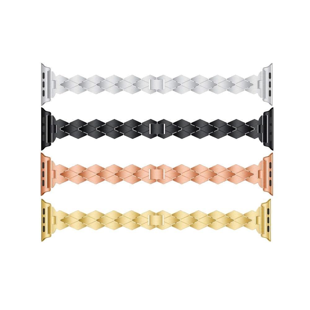 Watches Apple Watch Series 5 4 3 2 Band, Stainless Steel Strap Diamond shape, link bracelet wrist band,  38mm, 40mm, 42mm, 44mm - USA Fast Shipping