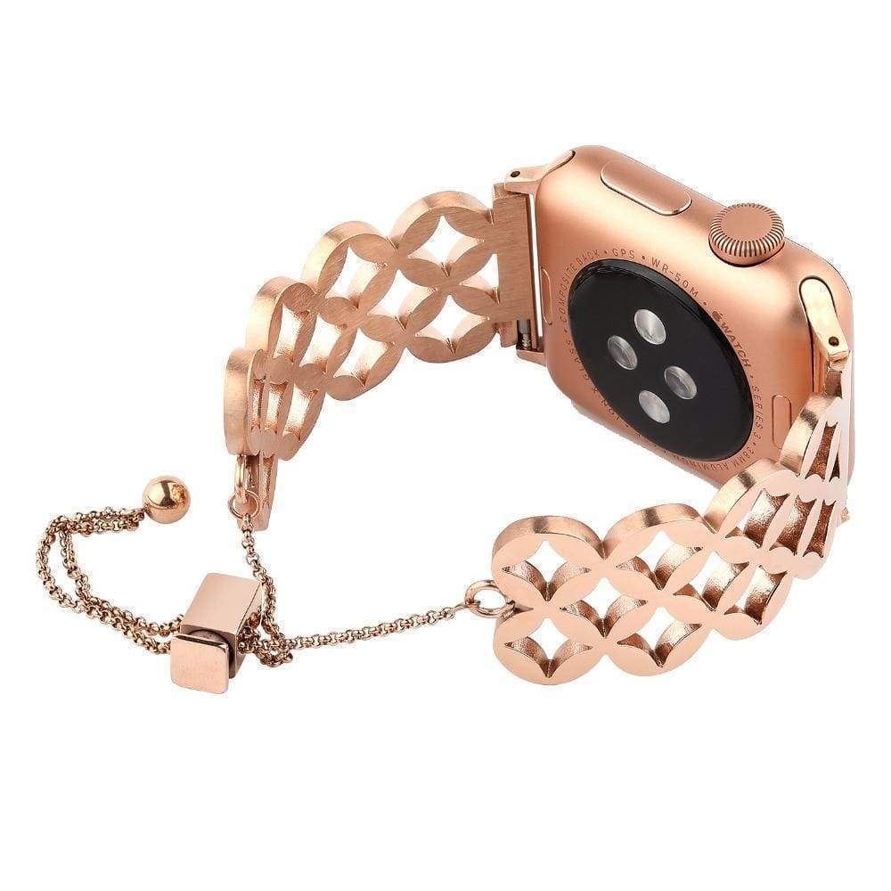 Watches Apple Watch Series 5 4 3 2 Band, Stainless Steel Strap Wrist Bracelet cuff 38mm, 40mm, 42mm, 44mm