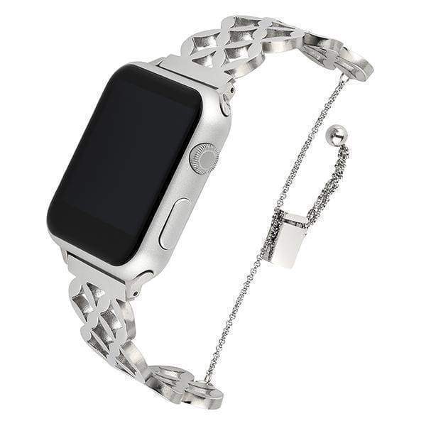 Watches Apple Watch Series 5 4 3 2 Band, Stainless Steel Strap Wrist Bracelet cuff 38mm, 40mm, 42mm, 44mm