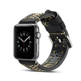 Watches Apple Watch Series 5 4 3 2 Band, Vintage Handmade Genuine Leather Strap Thread Bracelet 38mm, 40mm, 42mm, 44mm