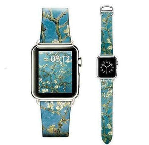 Watches Art Printed Leather Apple watch Band for iwatch Strap Series 1 2 3 4,  44mm/ 40mm/ 42mm/ 38mm