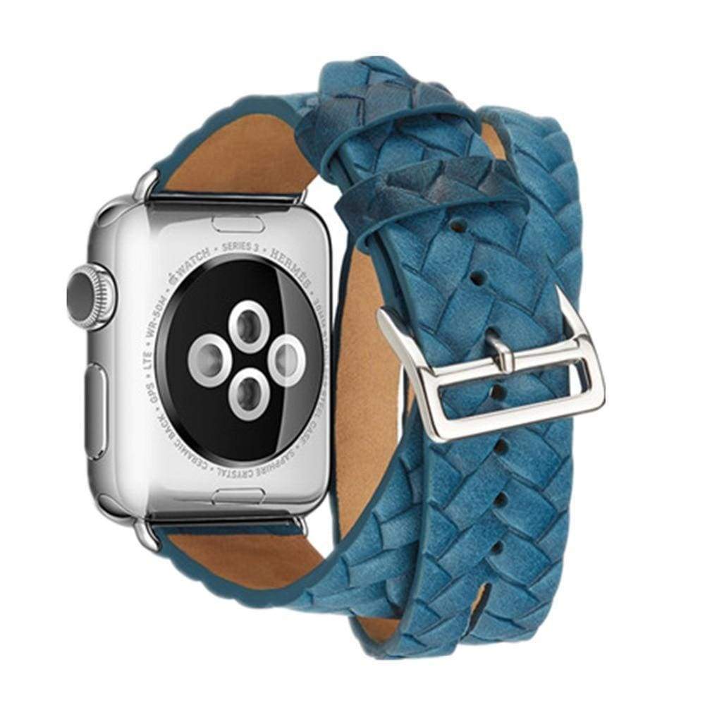 Watches Leather Loop For Apple watch band 44mm/ 40mm/ 42mm/ 38mm iWatch strap Series 1 2 3 4 wrist bands Bracelet belt Double Tour watchband, USA Fast Shipping