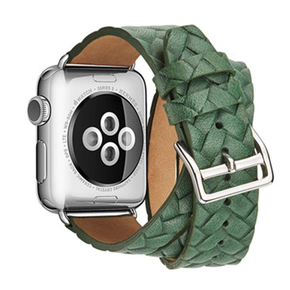 Watches Leather Loop For Apple watch band 44mm/ 40mm/ 42mm/ 38mm iWatch strap Series 1 2 3 4 wrist bands Bracelet belt Double Tour watchband, USA Fast Shipping