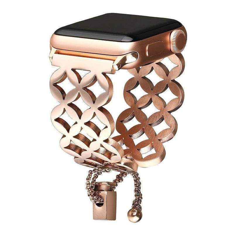 Watches Rose Gold / 42mm / 44mm Apple Watch Series 5 4 3 2 Band, Stainless Steel Strap Wrist Bracelet cuff 38mm, 40mm, 42mm, 44mm