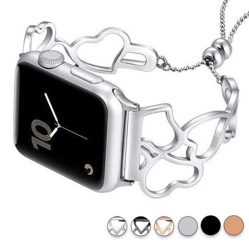 Watches Silver B / 38mm/40mm Apple watch band cuff , Stainless Steel Strap Bracelet 44mm/ 40mm/ 42mm/ 38mm  iwatch Series 1 2 3 4