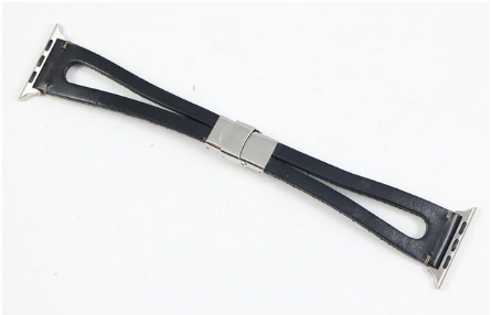 Watches Type B -Black / 38mm / 40mm Apple Watch Series 5 4 3 2 Band, Handmade Bohemian Genuine Leather band 38mm, 40mm, 42mm, 44mm