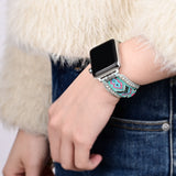 Mint Green Boho Style Nylon Webbing Woven Apple Watch Strap Band