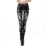 Vintage Mechanical Gear Women Leggings Workout Pants 3D Printed Steampunk Slim Legging