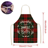 Linen Merry Christmas Apron Decorations for Home Kitchen Accessories Natal Navidad New Year Gifts