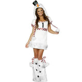 Adult Sexy White Snowman Cosplay Penguin Christmas Costumes