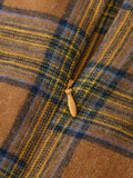 V-Neck Bow Front Buttons Plaid 50s Vintage Cotton Dress Women Spring Autumn 3/4 Sleeve Elegant Party Midi A Line Dresses