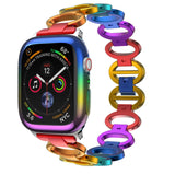 Luxury Rainbow Aluminium Alloy Watch band Bracelet Strap for Apple Watch Series 1 2 3 4 5