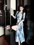 Women's Sexy High Split Dress Improved Cheongsam