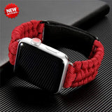 Survival Rope strap For Apple watch band 49mm 44mm 40mm 45mm/41mm 42mm 38mm Outdoors Leather clasp belt Bracelet iWatch 5 se 6 7