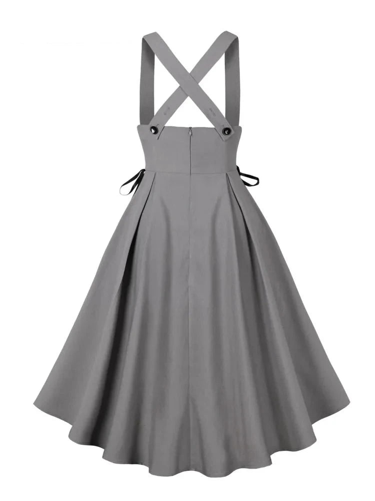 corset pinafore dress Mina Pinafore Dress Hell Bunny