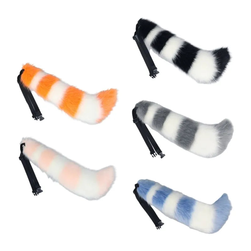Fox Wolf Dog Tail Costume Furry Tail Cosplay Party Costume Masquerade Halloween Party Costume Accessories
