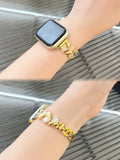 Jewelry Diamond Strap for Apple Watch Band Ultra 2 49mm 38 42mm 41 45mm Women Bracelet for iWatch 9 8 7 6 5 4 Se 40 44mm Correa