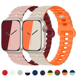 No Gaps Strap for Apple Watch Band Ultra 49mm 45mm 44mm 42mm 41mm 40mm 38mm Fashion Soft Silicone Bracelet IWatch 8 7 6 SE 5 4 3