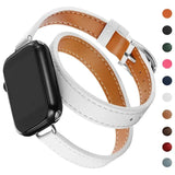 Leather Strap for Apple Watch Ultra 2 Band 49mm 41mm 45mm 40mm 44mm Correa For IWatch Series 9 8 7 6 SE 5 4 Replacement Bracelet