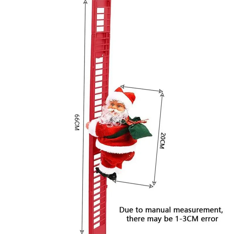 Electric Climbing Ladder Music Santa Claus Christmas Ornament Decoration Home Hanging Decor New Year Gift