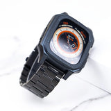 Case+Starp+Tempered Film for Apple Watch Ultra2 49mm Luxury Metal Bezel Frame PC Cover for iwatch Series Ultra 49mm Mod Kit Band