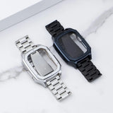 Case+Starp+Tempered Film for Apple Watch Ultra2 49mm Luxury Metal Bezel Frame PC Cover for iwatch Series Ultra 49mm Mod Kit Band