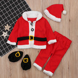 Christmas Costume for Baby Toddler Boys Girls Christmas Santa Fleece Warm Outwear Cosplay Set Outfits Costumes Christmas Clothes