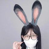 Shower Bunny Ear Headband Woman Students Washing Face Hairband Large Rabbit Ears Headbands Plush Spring Hair Hoop