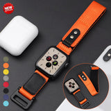 Nylon Strap for Apple Watch Band Ultra 49mm 8 7 6 SE 5 4 Indoor Sport Correas Bracelet IWatch Series 45mm 44mm 42mm 41mm 40/38mm