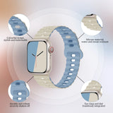 No Gaps Strap for Apple Watch Band Ultra 49mm 45mm 44mm 42mm 41mm 40mm 38mm Fashion Soft Silicone Bracelet IWatch 8 7 6 SE 5 4 3