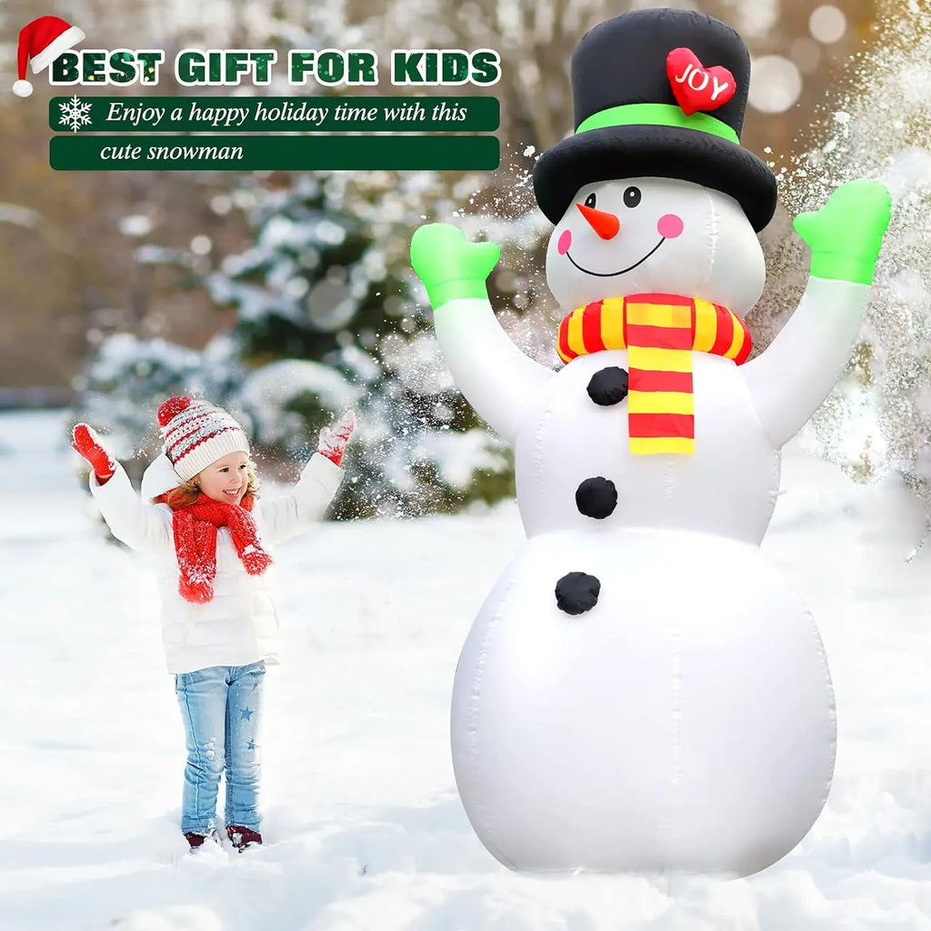 Snowman Inflatables Christmas Inflatables Decorations Built-in Colorful Rotating LED Indoor outdoor garden decoration Xmas Gift
