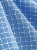 Lavender Contrast Collar and Cuff Plaid Rockabilly Vintage Style High Waist Women Summer Elegant Formal Swing Dresses