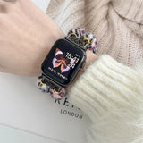 Bling Diamond Strap for Apple Watch Band 40mm 45mm 44mm 41mm 42mm 38mm woolen belt for Iwatch Series 7 SE 6 5 4 8 Women Bracelet
