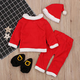 Christmas Costume for Baby Toddler Boys Girls Christmas Santa Fleece Warm Outwear Cosplay Set Outfits Costumes Christmas Clothes
