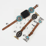 Retro Genuine Leather Strap For Apple Watch Ultra2 Band 44mm 40mm Decorative 42mm 38mm Bracelet iwatch Series 5 4 3 6SE 7 41/45