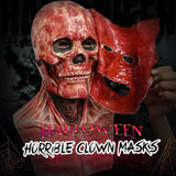 Halloween Double-layer Ripped Bloody Horror Skull Latex Mask Scary Cosplay Party Masks Mascaras Decoration