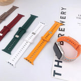 No Gaps Strap for Apple Watch Band Ultra 49mm 45mm 44mm 42mm 41mm 40mm 38mm Fashion Soft Silicone Bracelet IWatch 8 7 6 SE 5 4 3