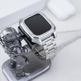 Case+Starp+Tempered Film for Apple Watch Ultra2 49mm Luxury Metal Bezel Frame PC Cover for iwatch Series Ultra 49mm Mod Kit Band