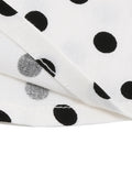 Notched Collar Double Breasted White Cotton Dresses Women Sleeveless Polka Dot Vintage Rockabilly Midi Dress